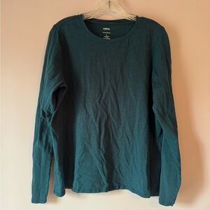 Sonoma Teal Green Organic Cotton Long Sleeve Shirt